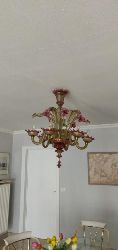 Klassieke kroonluchter, Huis en Inrichting, Lampen | Kroonluchters, Zo goed als nieuw, Glas, Ophalen