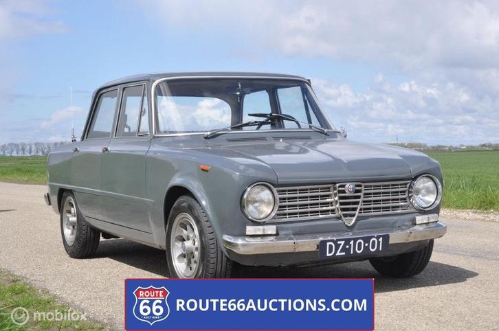 Alfa Romeo Giulia 1300 Ti | 1966 | Route 66 Auctions, Auto's, Oldtimers, Bedrijf, Te koop, Alfa Romeo, Benzine, Overige carrosserie
