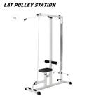 Lat pulley station + toebehoren + gewichten, Sport en Fitness, Gebruikt, Ophalen