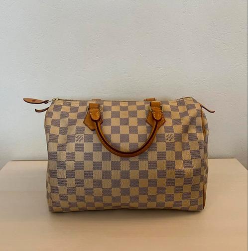 Louis Vuitton Speedy 30 Damier Azur Canvas Tassen