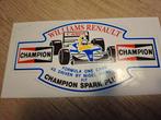 Autocollant ancien de l'équipe de Formule 1 Williams Renault, Enlèvement ou Envoi, Comme neuf, Sport