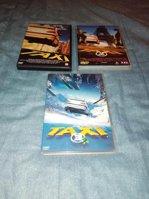 Te koop op dvd de trilogie van Taxi Luc Besson casi nine, Cd's en Dvd's, Dvd's | Komedie, Zo goed als nieuw, Actiekomedie, Vanaf 12 jaar