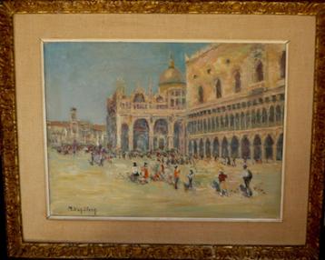 Maria Van Steen O/D San Marcoplein Venetië ca 1965 beschikbaar voor biedingen