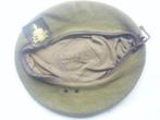 Béret kaki écussonné du Génie belge daté de 1982, Collections, Envoi, Armée de terre, Casque ou Béret
