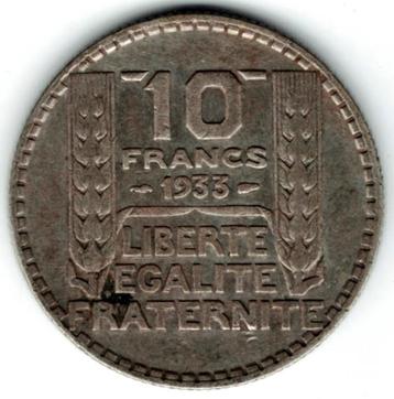 10 francs Frankrijk 1933 zilver (.680) beschikbaar voor biedingen