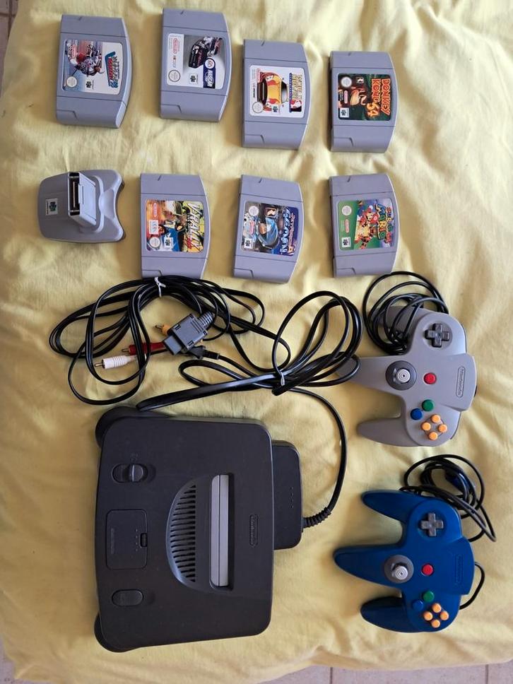 Nintendo 64 .complete!!,jumper pak,transfer pak,7 games, Games en Spelcomputers, Spelcomputers | Nintendo 64, Gebruikt, Verzenden