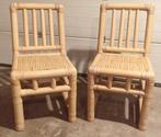 2 stoelen in bamboe - 2 bamboestoelen, Ophalen of Verzenden