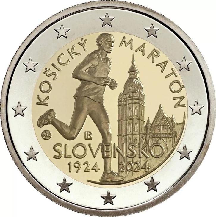 Slowakije 2024 - Marathon van Košice - 2 euro CC - UNC, Postzegels en Munten, Munten | Europa | Euromunten, Losse munt, 2 euro