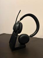 Jabra Evolve2 65 draadloze headset met laadstation – dock, Microphone repliable, Enlèvement ou Envoi, Utilisé, Over-ear