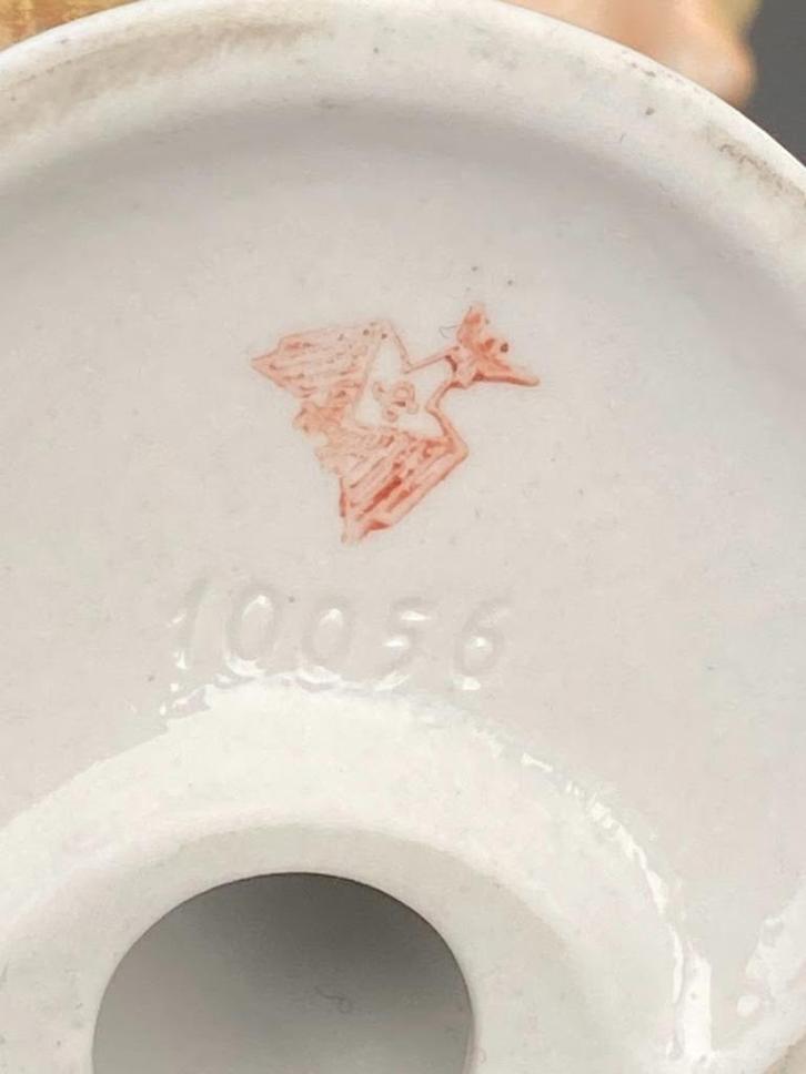 Gemerkt Duits retro porseleinen Art Deco beeldje, Antiek en Kunst, Antiek | Porselein, Ophalen