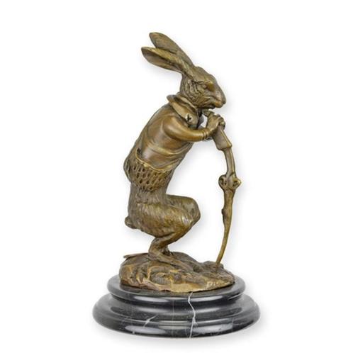 Bronze Beeld van een haas GRATIS LEVERING, Antiek en Kunst, Antiek | Brons en Koper, Brons, Verzenden