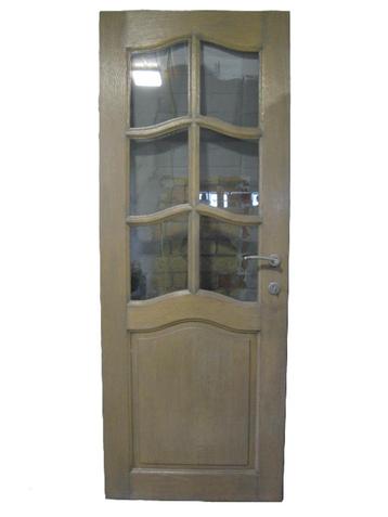 Eiken deur met mooi donker glas beschikbaar voor biedingen