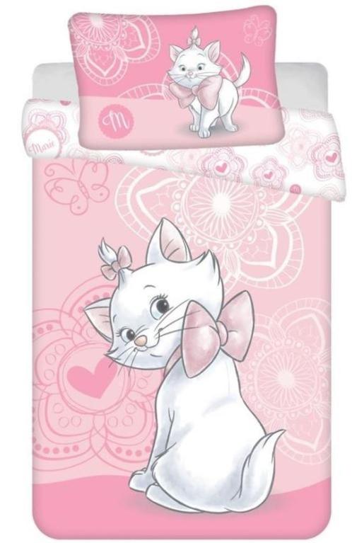 Marie Cat Baby Dekbedovertrek 100 x 135 cm - Aristocats, Kinderen en Baby's, Kinderkamer | Beddengoed, Nieuw, Dekbedovertrek, Roze