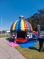 Disco slide springkasteel te huur met discolichten en muziek, Ophalen of Verzenden