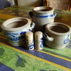 Pots et pichet en gré, Ophalen