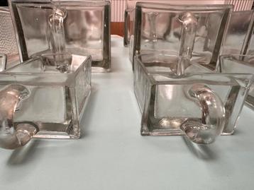 Vintage glazen lade opbergschep (18st) beschikbaar voor biedingen