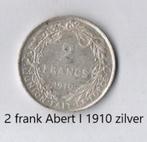 Abert I  2 frank 1910 zilver, Argent, Enlèvement ou Envoi, Monnaie en vrac, Argent