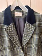 Dames mantelpak zuiver scheerwol gevoerd, Blauw, Ophalen of Verzenden, Zo goed als nieuw, Maat 46/48 (XL) of groter