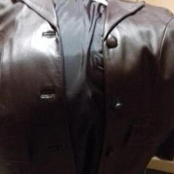 Dames vest in leder kleur zwart, Ophalen, Zo goed als nieuw, Maat 42/44 (L), Zwart