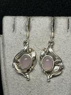 Zilveren oorbellen met roze Quartz, Handtassen en Accessoires, Oorbellen, Overige kleuren, Nieuw, Ophalen of Verzenden, Met edelsteen
