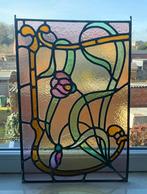 Fenêtre décorative en verre 55 cm par 38 cm. €15, -, Enlèvement ou Envoi, Comme neuf