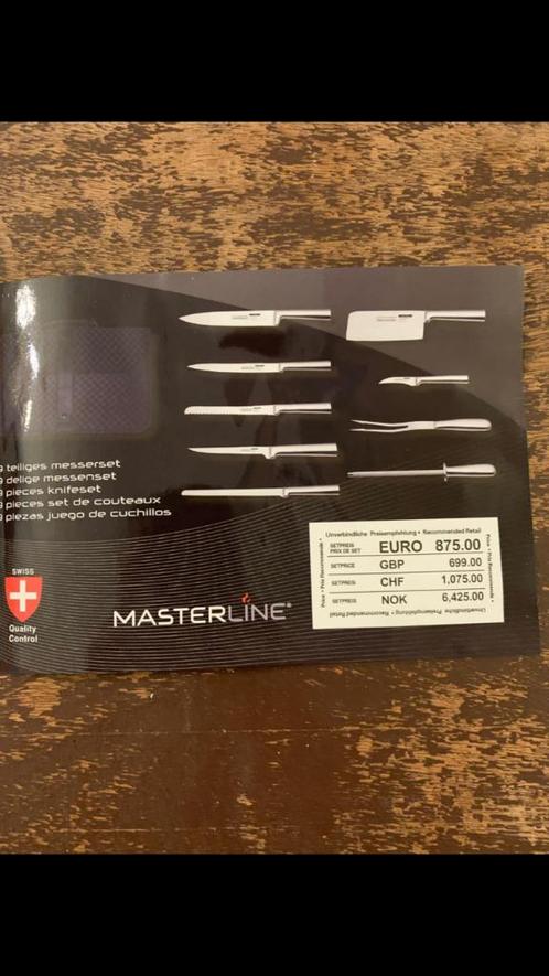 Professionele messenset, Huis en Inrichting, Keuken | Bestek, Nieuw, Inox of Chroom, Vaatwasserbestendig, Ophalen