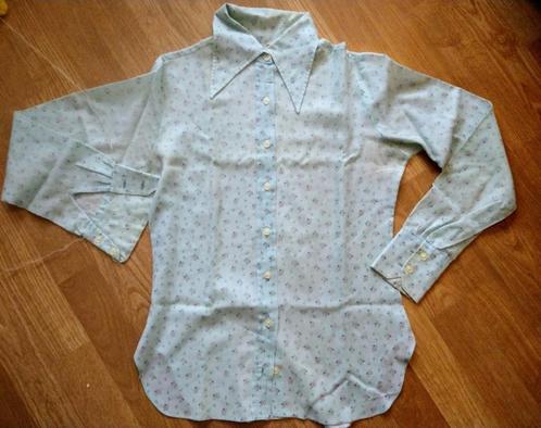 Vintage bloemetjes blouse, Kleding | Dames, Blouses en Tunieken, Zo goed als nieuw, Maat 42/44 (L), Groen, Ophalen of Verzenden
