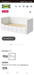 IKEA Hemnes bed te koop, Huis en Inrichting, Slaapkamer | Bedden, Ophalen, Zo goed als nieuw, Twijfelaar