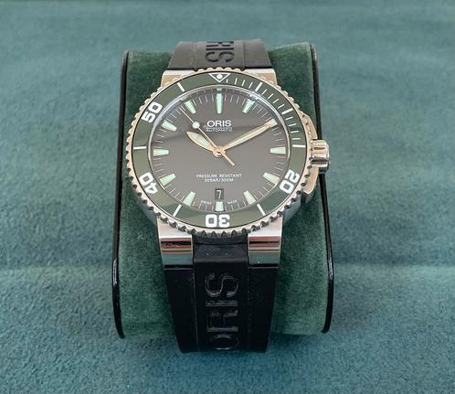 Oris Aquis 7653 horlogejaar 2016, Handtassen en Accessoires, Horloges | Heren, Zo goed als nieuw, Polshorloge, Overige merken