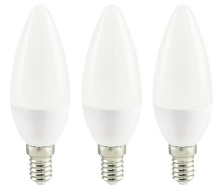 3 stuks - LED-lamp E14/3,6W - C35 warmwit mat - Niet Dimbaar, Huis en Inrichting, Lampen | Losse lampen, Nieuw, Gloeilamp, Ophalen of Verzenden