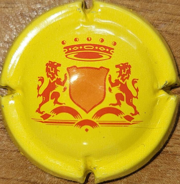 Crémant Alsace capsule COOP. BEBLENHEIM geel & rood nr 02, Verzamelen, Wijnen, Nieuw, Witte wijn, Frankrijk, Ophalen of Verzenden