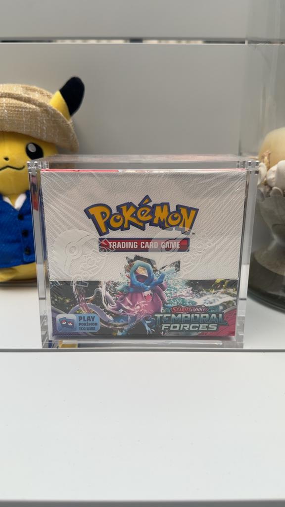 Temporal Forces Booster Box + Acrylic Case, Hobby en Vrije tijd, Verzamelkaartspellen | Pokémon, Zo goed als nieuw, Booster, Ophalen of Verzenden