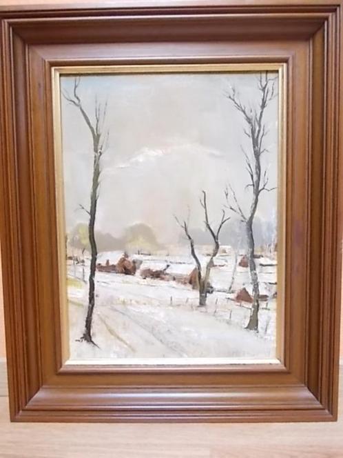 Winterzicht schilderij van Meersman uit Temse, Antiek en Kunst, Kunst | Schilderijen | Klassiek, Ophalen