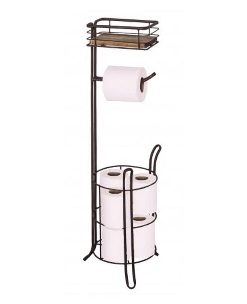 Staand WC-Rolhouder + Reserve incl. Plankje Landelijk, Huis en Inrichting, Badkamer | Badtextiel en Accessoires, Nieuw, Overige typen