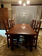 Table à manger avec 6 chaises - ensemble robuste en bon état, Maison & Meubles, Tables | Tables à manger, Enlèvement, Comme neuf