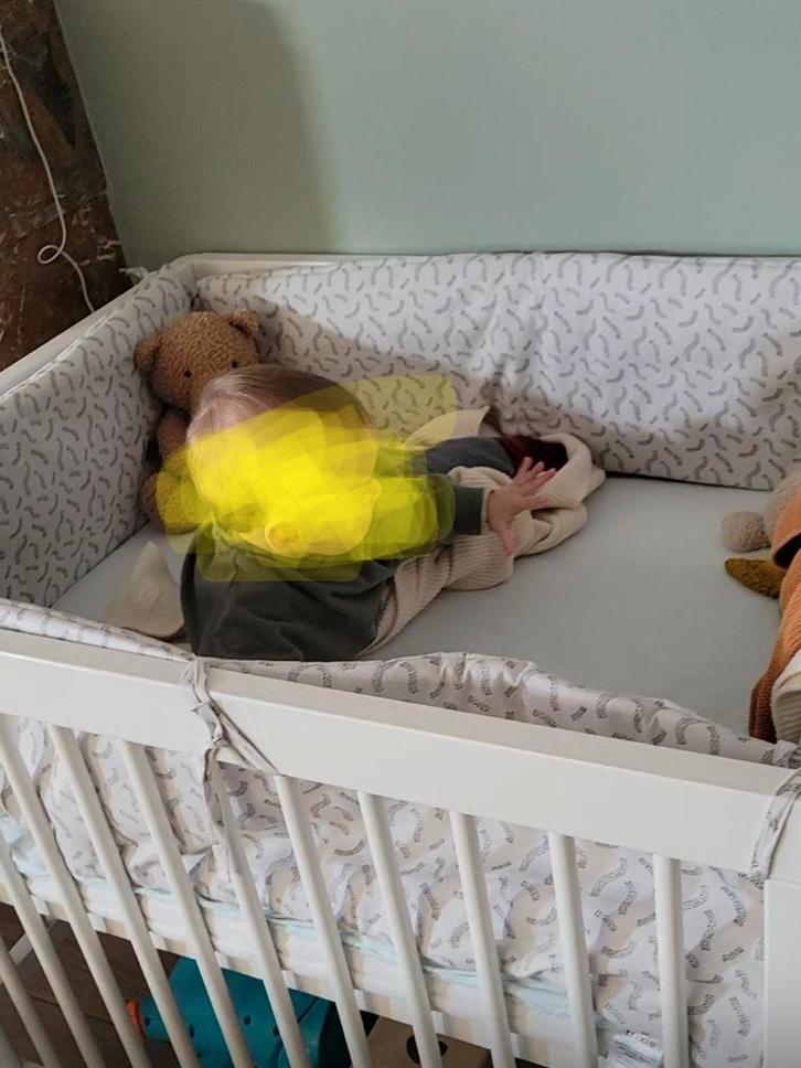 Wit park van Mikael Falk, Kinderen en Baby's, Babyparken, Gebruikt, Rechthoekig, In hoogte verstelbaar, Boxkleed, Ophalen