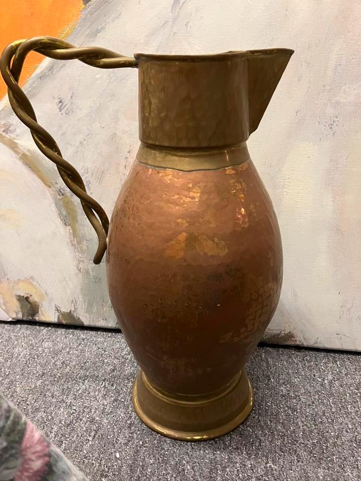 Antieken Kruik uit koper/messing - Dinanderie, Antiek en Kunst, Antiek | Brons en Koper, Koper, Ophalen