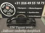 VW Tiguan voorbumper diffuser onderlip 2016 2017 2018 2019, Auto-onderdelen, Gebruikt, Ophalen of Verzenden, Bumper, Voor