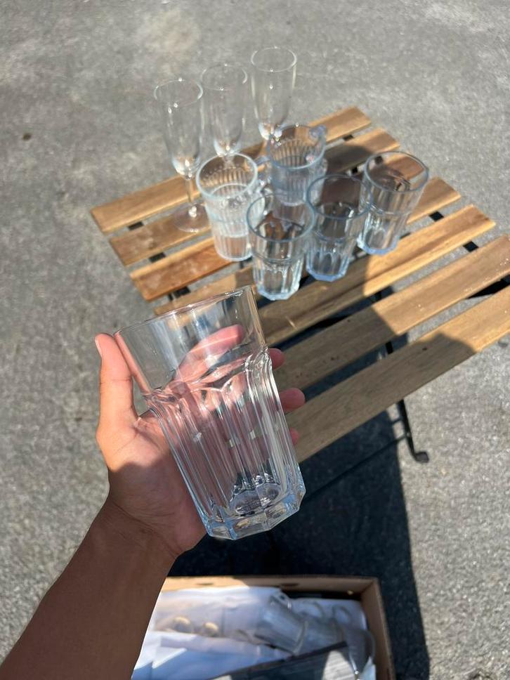 Gelazen set 4 soorten (+40stuks), Verzamelen, Glas en Drinkglazen, Ophalen