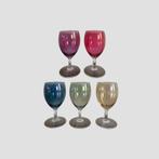 Arcoroc set van 5 gekleurde vintage voetglazen, Ophalen