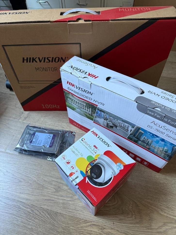HIKVISION Colorvu 3.0 HikAI super bundel ! nieuw met factuur, Audio, Tv en Foto, Videobewaking, Nieuw, Buitencamera, Ophalen of Verzenden