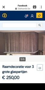 Raandecoratie . Voor 3 grote ramen, Huis en Inrichting, Stoffering | Gordijnen en Lamellen, Ophalen