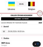 5x UEFA Euro 2024 Tickets - Ukraine vs Belgium 26.06. Cat. 2