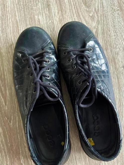 ECCO zwart veterschoenen schoenen lage hakken + borstel , 40, Kleding | Dames, Schoenen, Zo goed als nieuw, Schoenen met lage hakken
