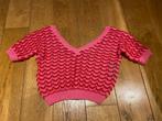 Roze Knit top van Zara - maat S, Comme neuf, Zara, Manches courtes, Taille 36 (S)