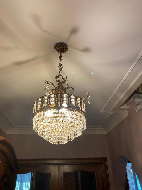 Antieke Kroonluchter/Kroonluster, Huis en Inrichting, Lampen | Kroonluchters, Ophalen of Verzenden