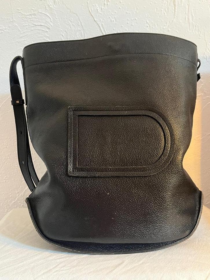 Delvaux Le Pin, Handtassen en Accessoires, Tassen | Schoudertassen, Gebruikt, Overige merken, Zwart, Leer, Ophalen of Verzenden