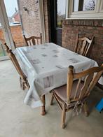 Houten eettafel met 4 stoelen, Huis en Inrichting, Tafels | Eettafels, Ophalen