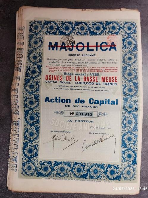 Lot de différentes action, Postzegels en Munten, Aandelen en Waardepapieren, Aandeel, Ophalen of Verzenden