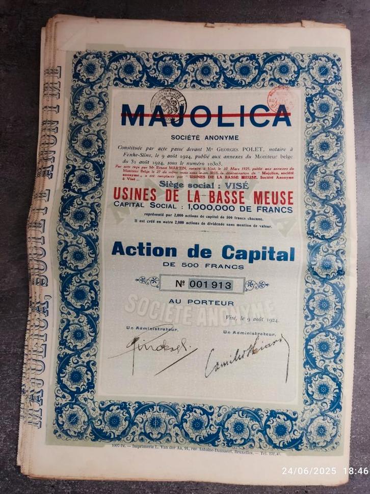 Lot de différentes action, Postzegels en Munten, Aandelen en Waardepapieren, Aandeel, Ophalen of Verzenden